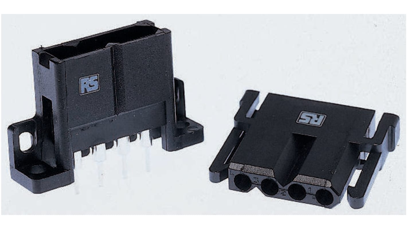 ITT Cannon 6p单排排针 直向线对板连接器, 5.08mm间距, 10.0A, 250.0 V, THT安装, Trident系列