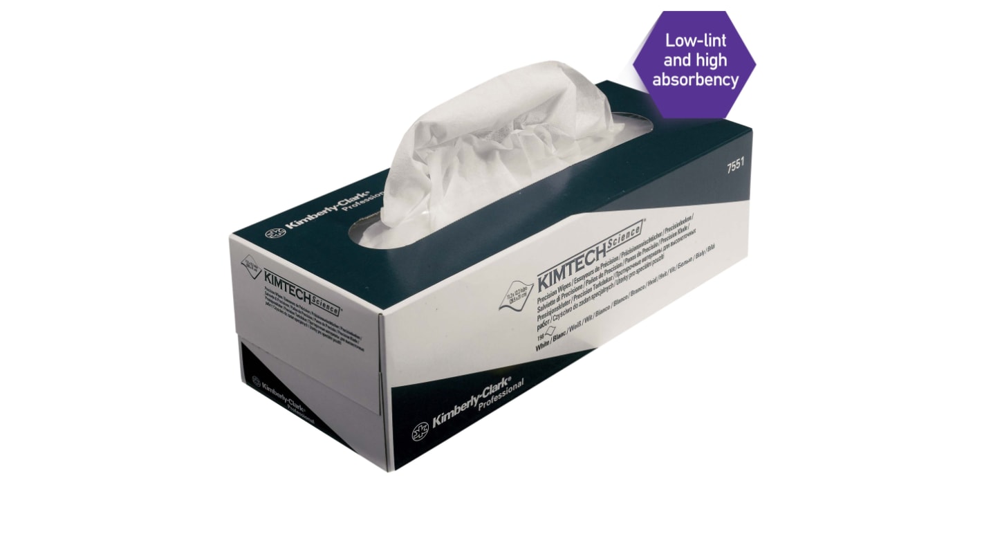 Salviette Monouso a secco Kimberly Clark KIMTECH Science, col. Colore bianco, conf. da 196 pz.