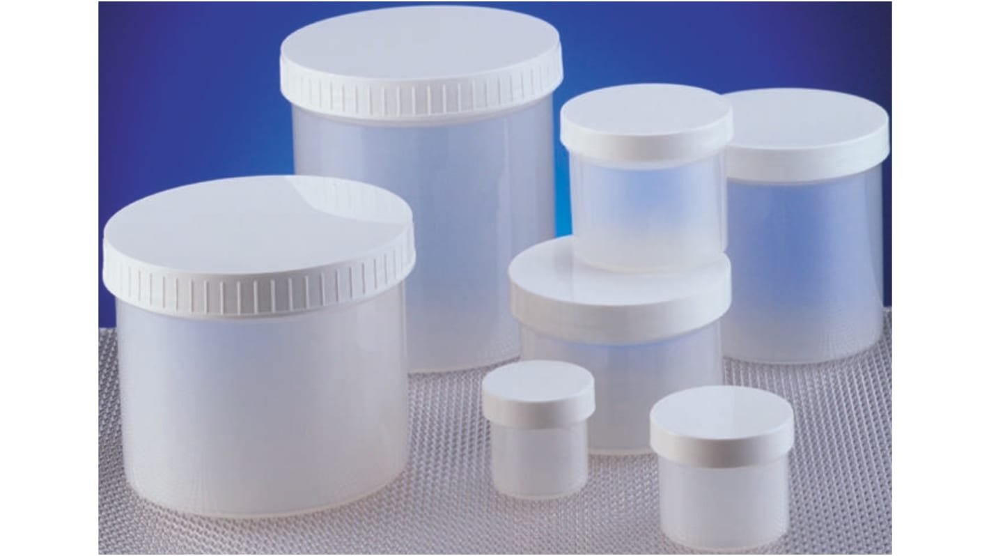 RS PRO 样品瓶, 实验瓶, 宽口, PP材质, 89 (Dia.) x 97mm, 500ml