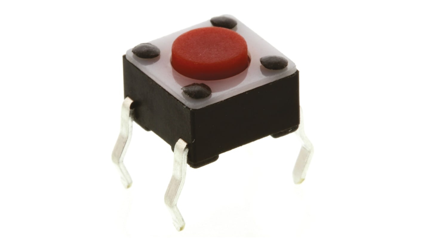 Interrupteur tactile TE Connectivity CMS, SPST, 6 x 6 x 4.3mm, Bouton