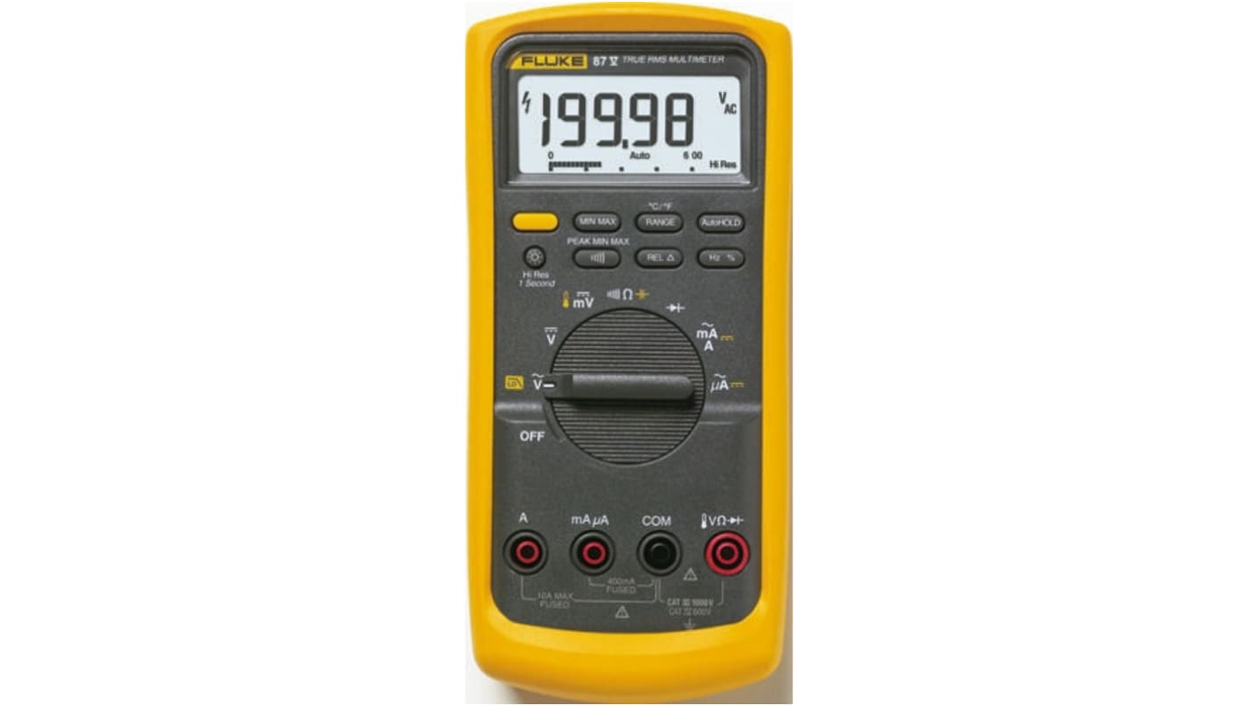 Multimetro digitale Portatile Fluke 87, 1000V ca, 10A ca, CAT III/IV, True RMS, Cert. ISO