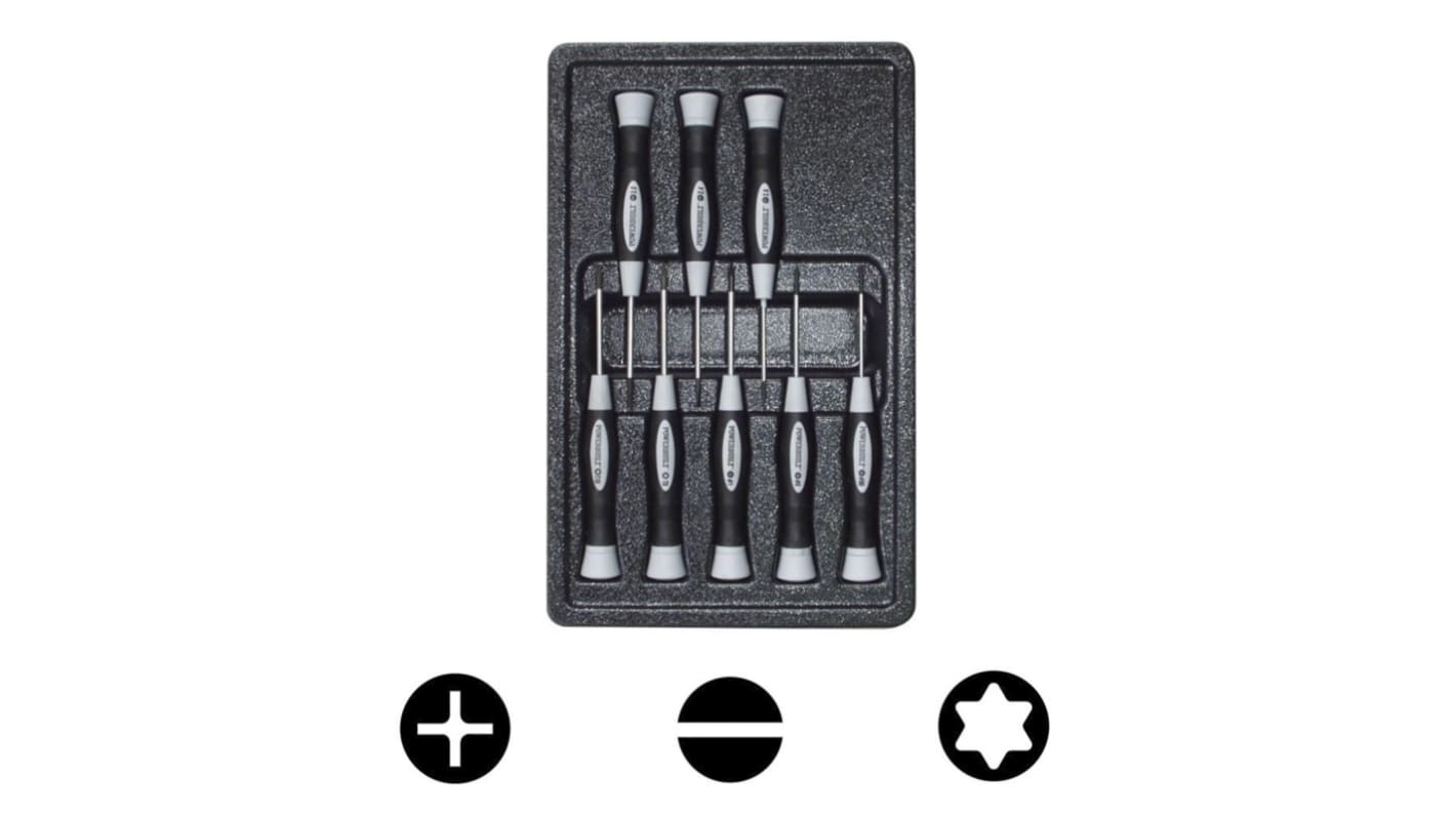 RS PRO Phillips, Slotted, Torx Screwdriver Set, 8-Piece