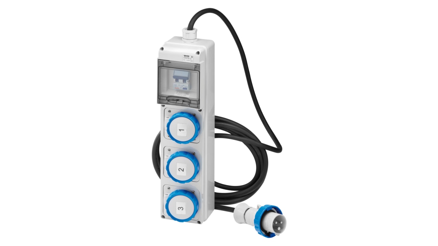 Quadro distrib QDIN 4 230V IP55 cantiere