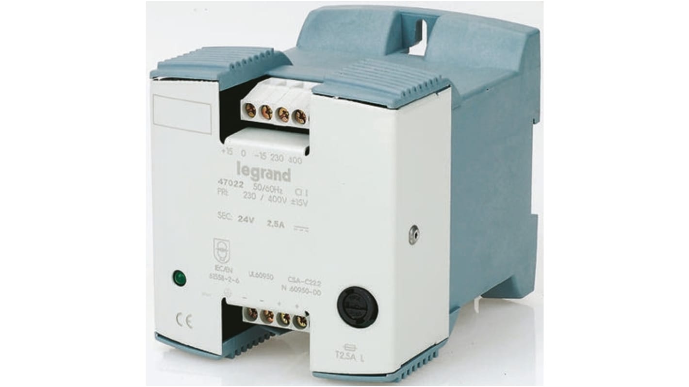 Legrand Linear DIN Rail Power Supply, 230 → 400V ac, 24V dc dc Output, 10A Output, 240W