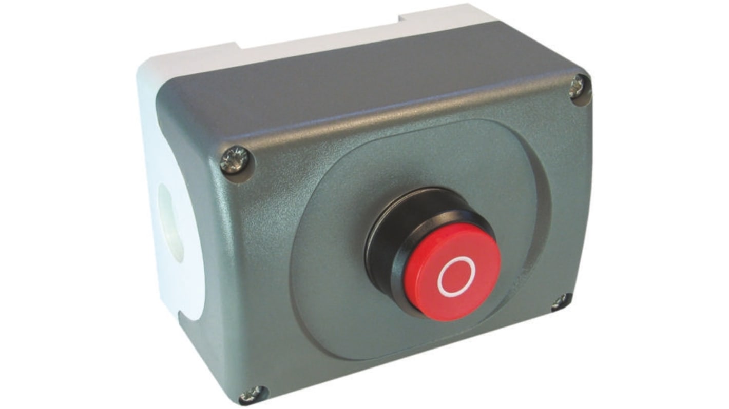 ABB Enclosed Push Button, Plastic, Red, IP66