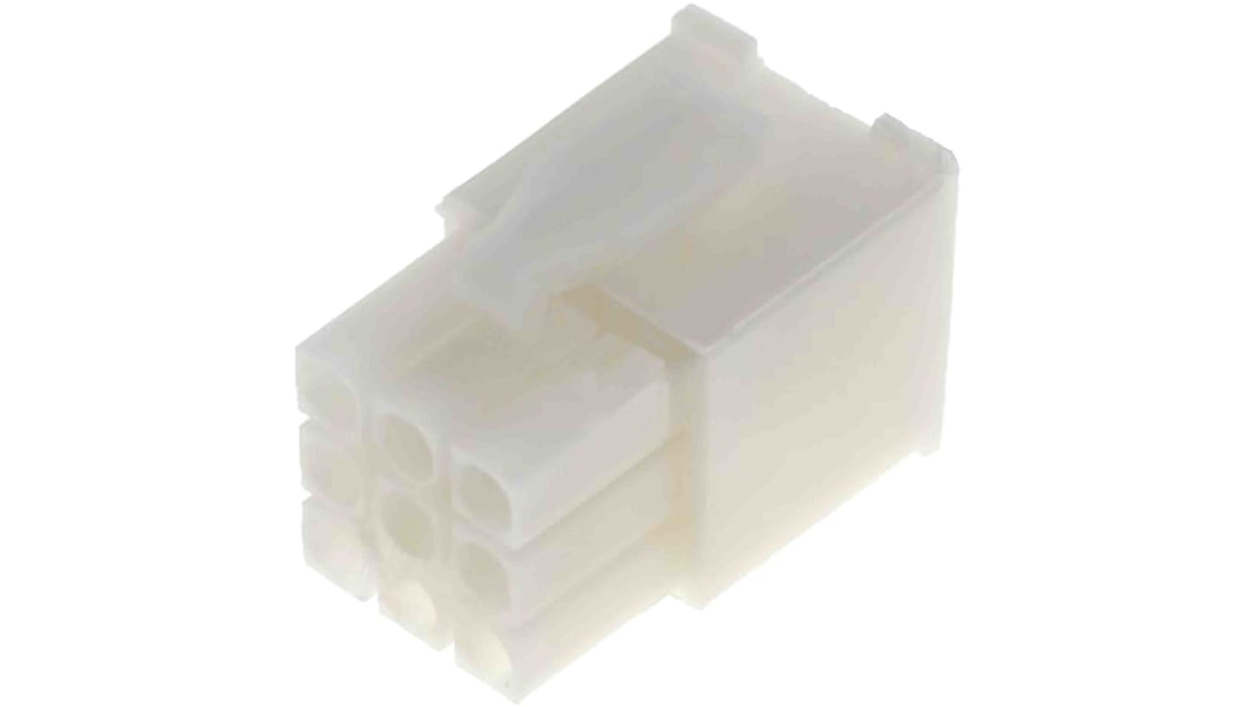 TE Connectivity, Mini-Universal MATE-N-LOK Male Connector Housing, 4.2mm Pitch, 9 Way, 3 Row