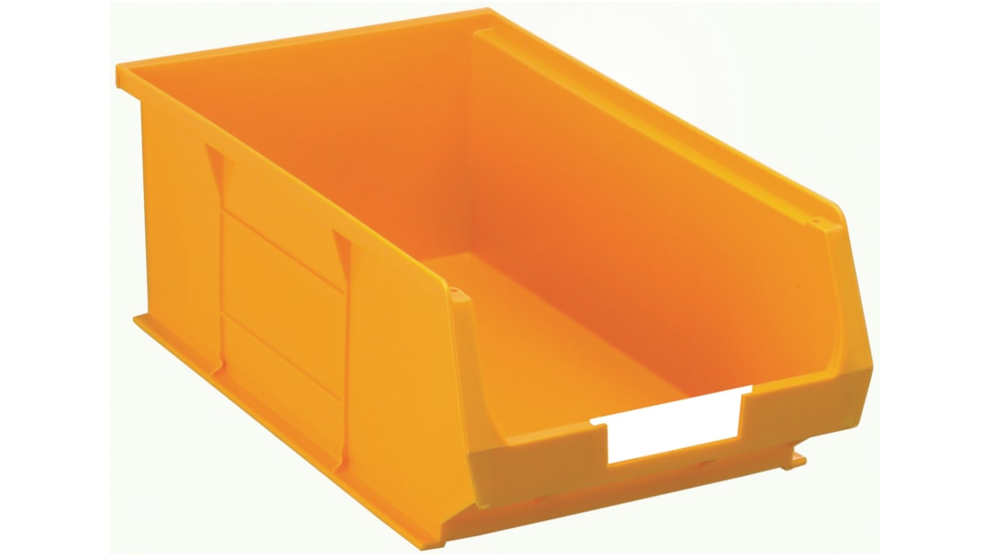 RS PRO PP Storage Bin, 130mm x 205mm, Yellow