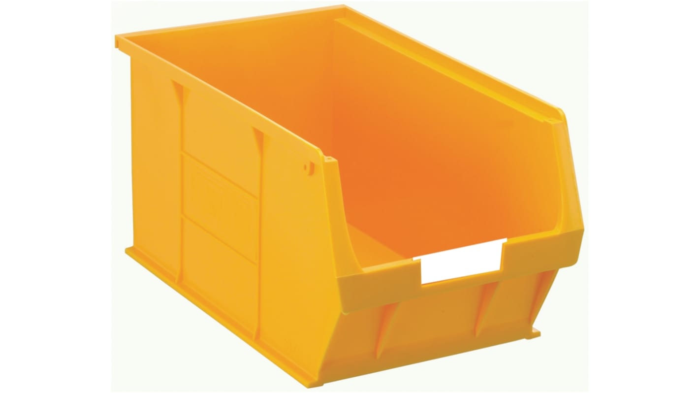 RS PRO PP Storage Bin, 181mm x 205mm, Yellow