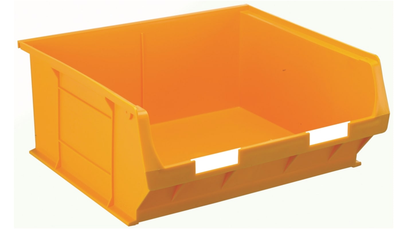 RS PRO PP Storage Bin, 180mm x 419mm, Yellow