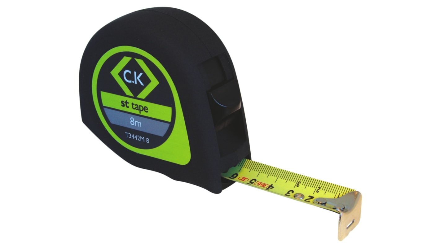 CK Båndmål, L: 8m, Metrisk, RSCAL kalibreret