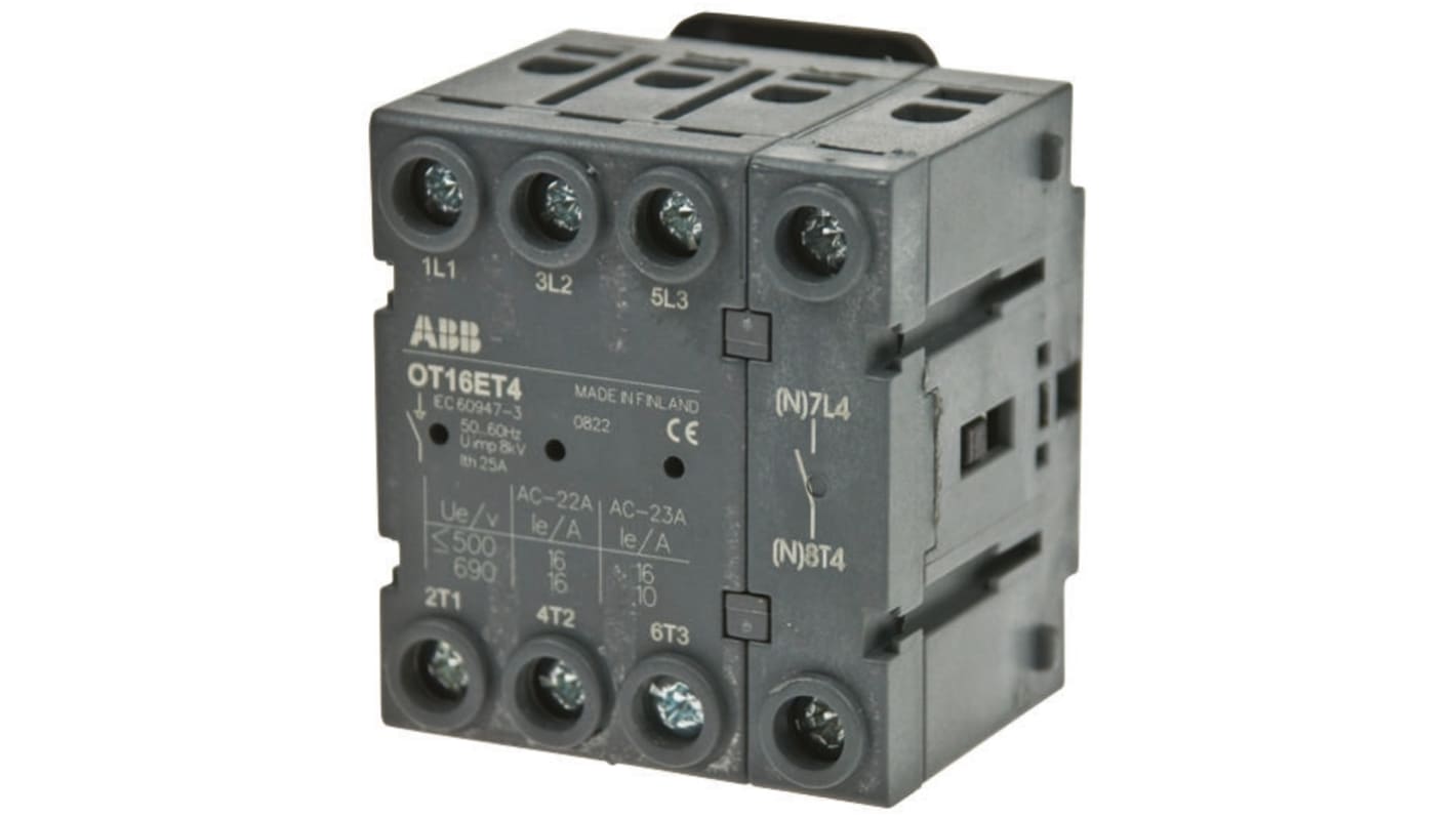 Interrupteur-sectionneur ABB, 4 P, 80A, 750V c.a.