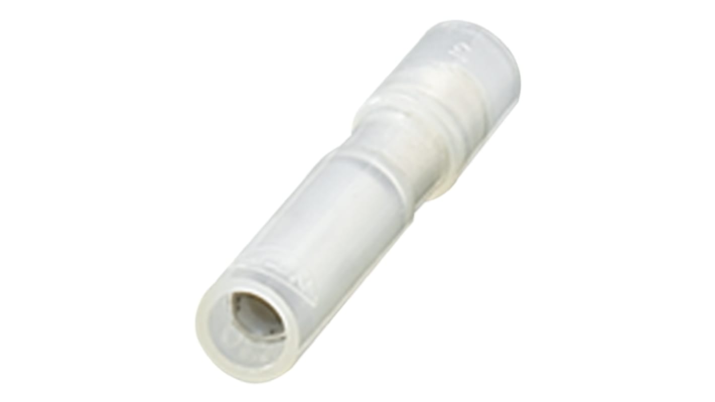 Nichifu, PC Insulated Female Crimp Bullet Connector, 0.5mm² to 0.75mm², 20AWG to 18AWG, 4.6mm Bullet diameter, Clear