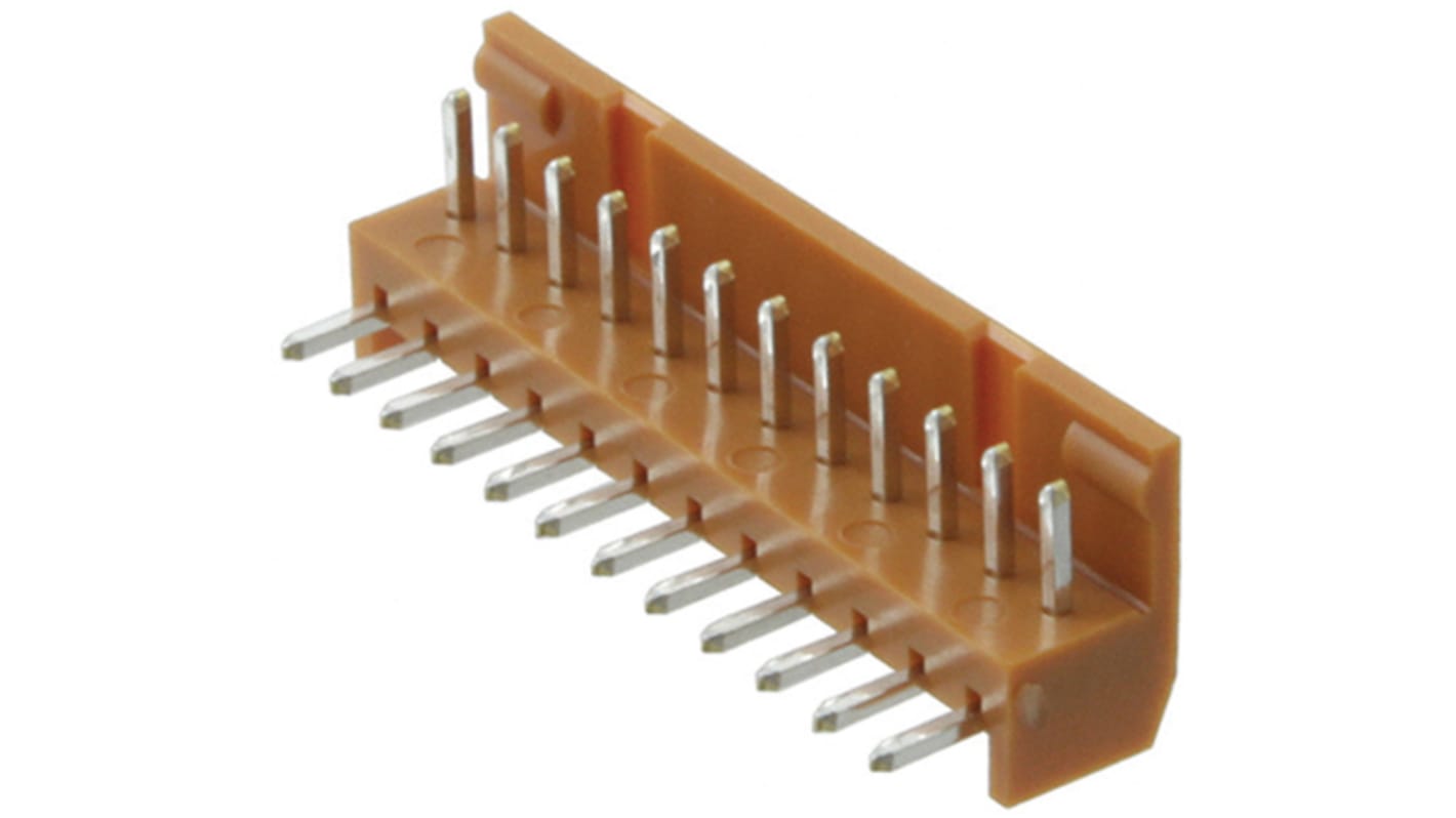 JAE IL-G Series Right Angle Through Hole PCB Header, 12 Contact(s), 2.5mm Pitch, 1 Row(s), Shrouded