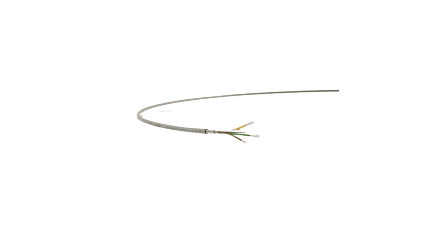 Lapp UNITRONIC Series Data Cable, 4 Cores, 0.5 mm², Screened, 20 AWG, 100m, Screened Shield, LiYCY Cable