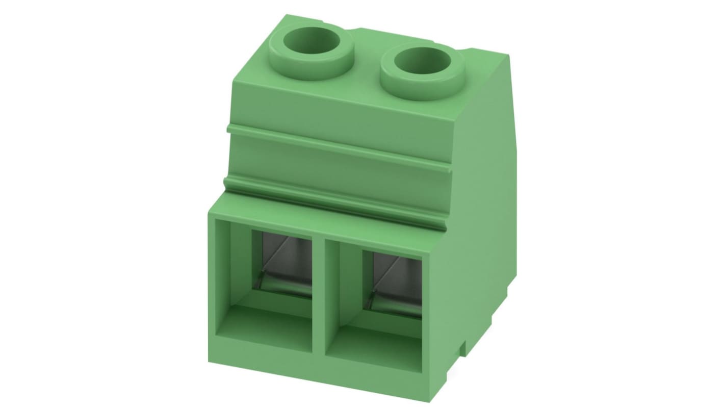 Phoenix Contact MKDSP 25/ 2-15.00 Series PCB Terminal Block, 15mm Pitch, Through Hole Mount, Solder Termination