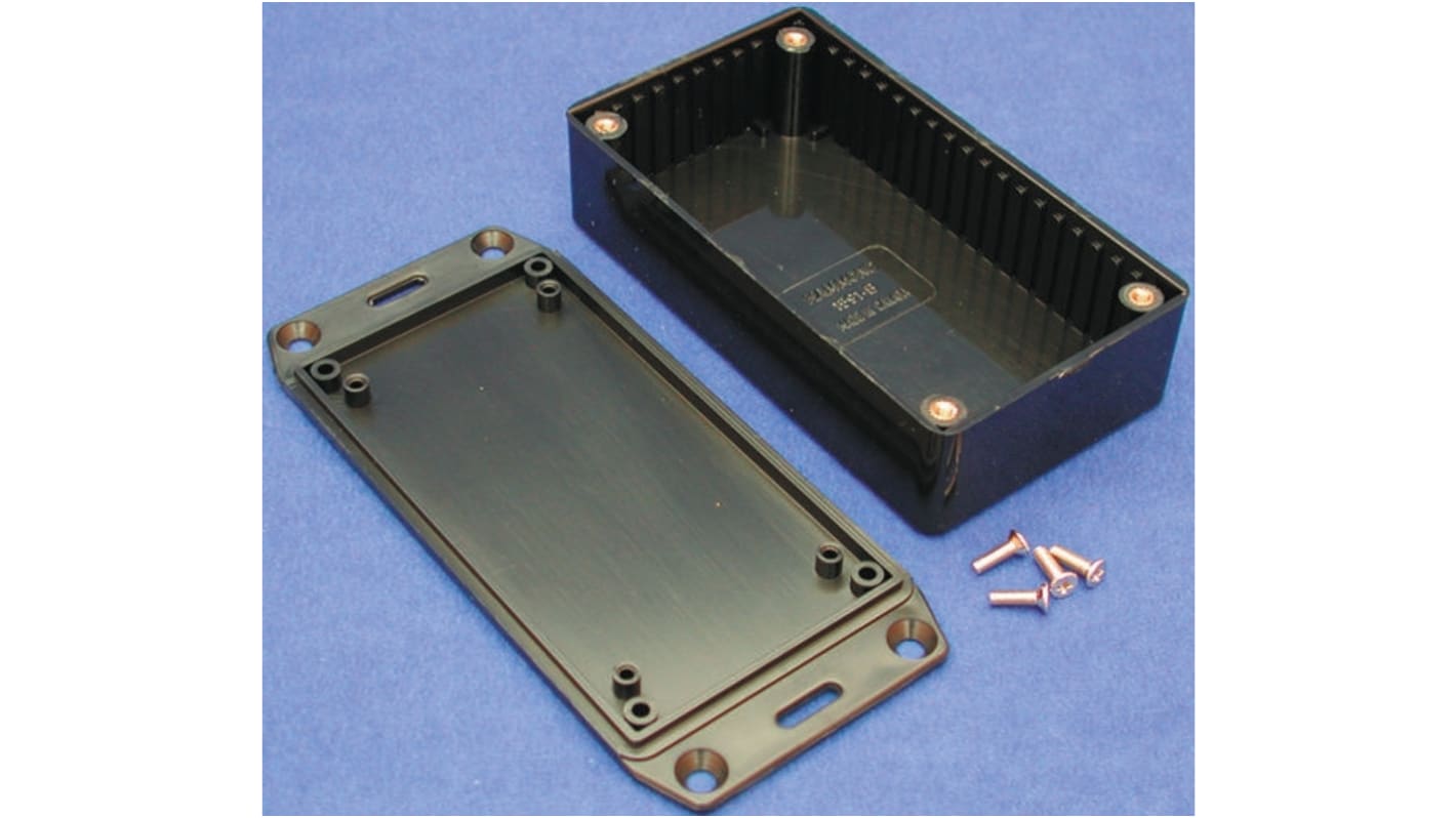Caja Hammond de ABS pirroretardante Negro, 165 x 71 x 25mm, IP54