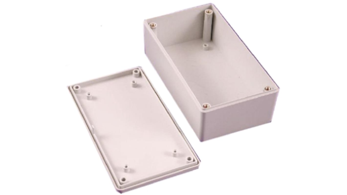 Hammond 1591 Series Grey Flame Retardant ABS Enclosure, IP54, Grey Lid, 165 x 71 x 29mm