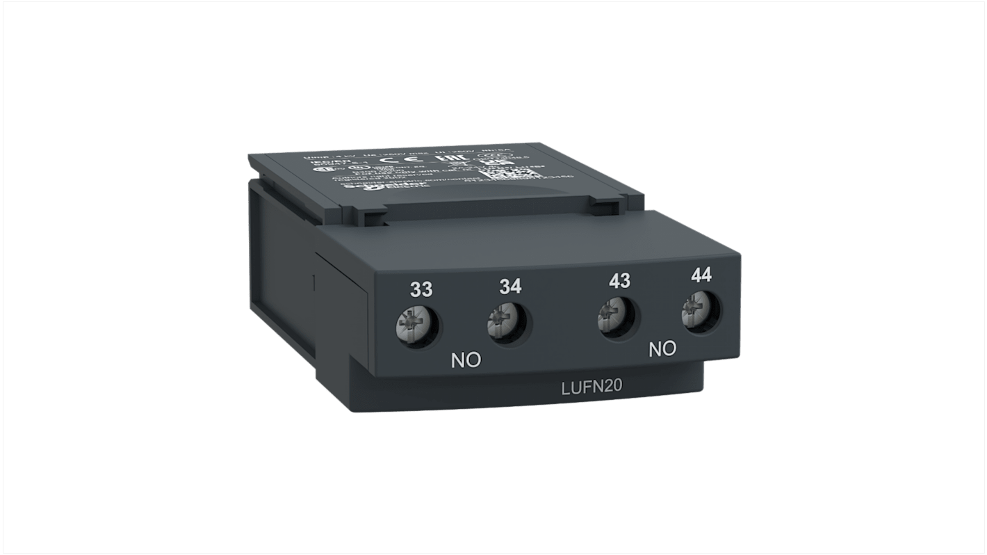 Schneider Electric Auxiliary Contact, 2 Contact, 2NO, TeSys U