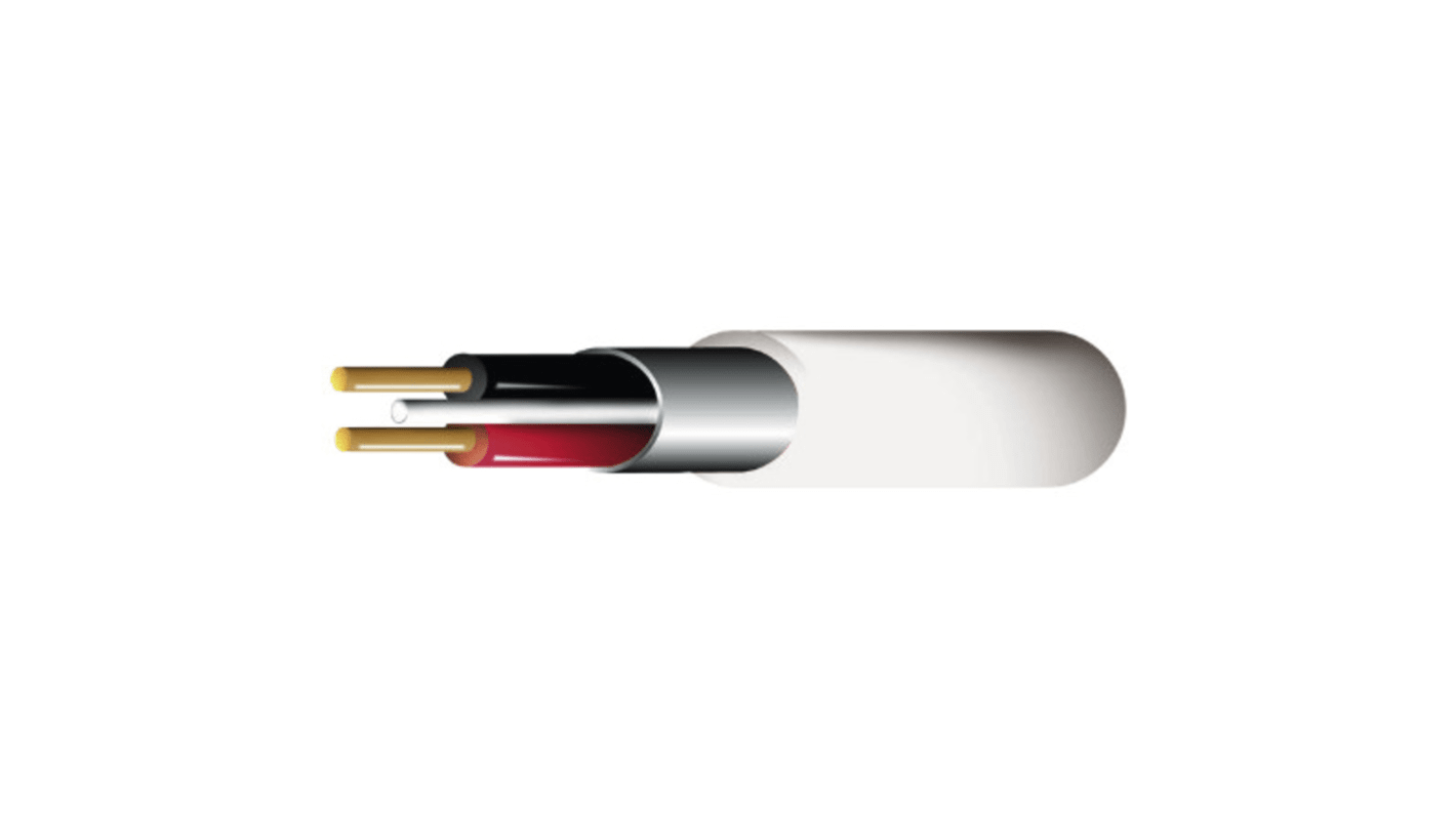 Cavo di potenza Prysmian resistente al fuoco, 2 cond. 2,5 mm², 500 V, Ø 9.5mm, L. 100m