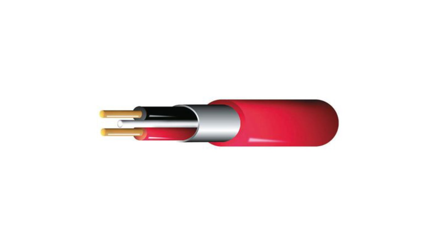 Prysmian FP200, Fire Performance, 100m 2 Core, Red Power Cable +70°C