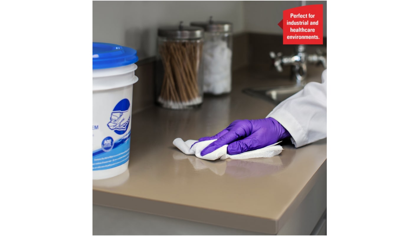 Essuyeur Kimberly Clark WypAll Wettask Power Clean pour Nettoyage des surfaces, 90 par Rouleau