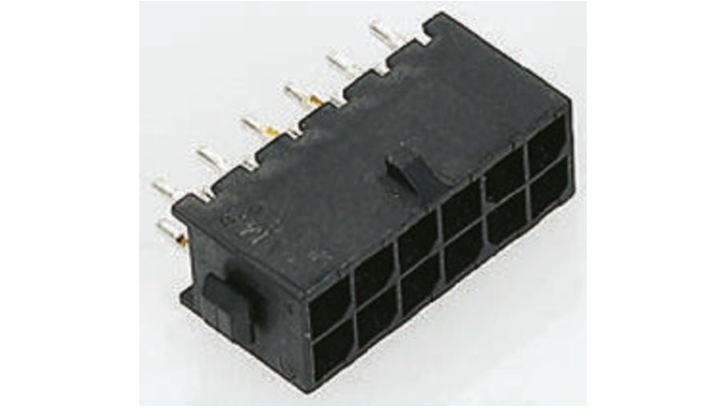 TE Connectivity Micro MATE-N-LOK Leiterplatten-Stiftleiste Gerade, 24-polig / 2-reihig, Raster 3.0mm, Kabel-Platine,