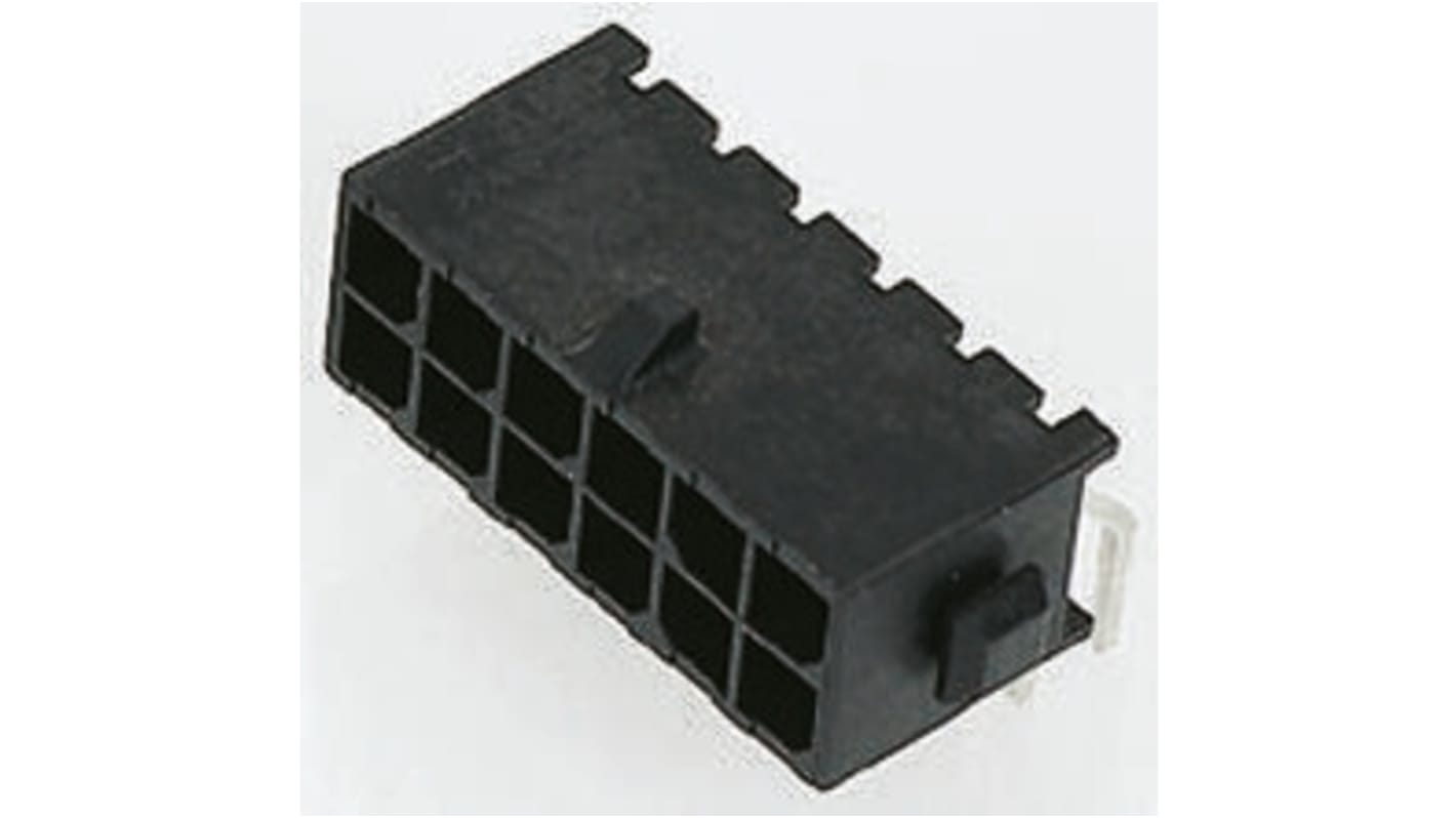 TE Connectivity Micro MATE-N-LOK Leiterplatten-Stiftleiste gewinkelt, 6-polig / 2-reihig, Raster 3.0mm, Kabel-Platine,