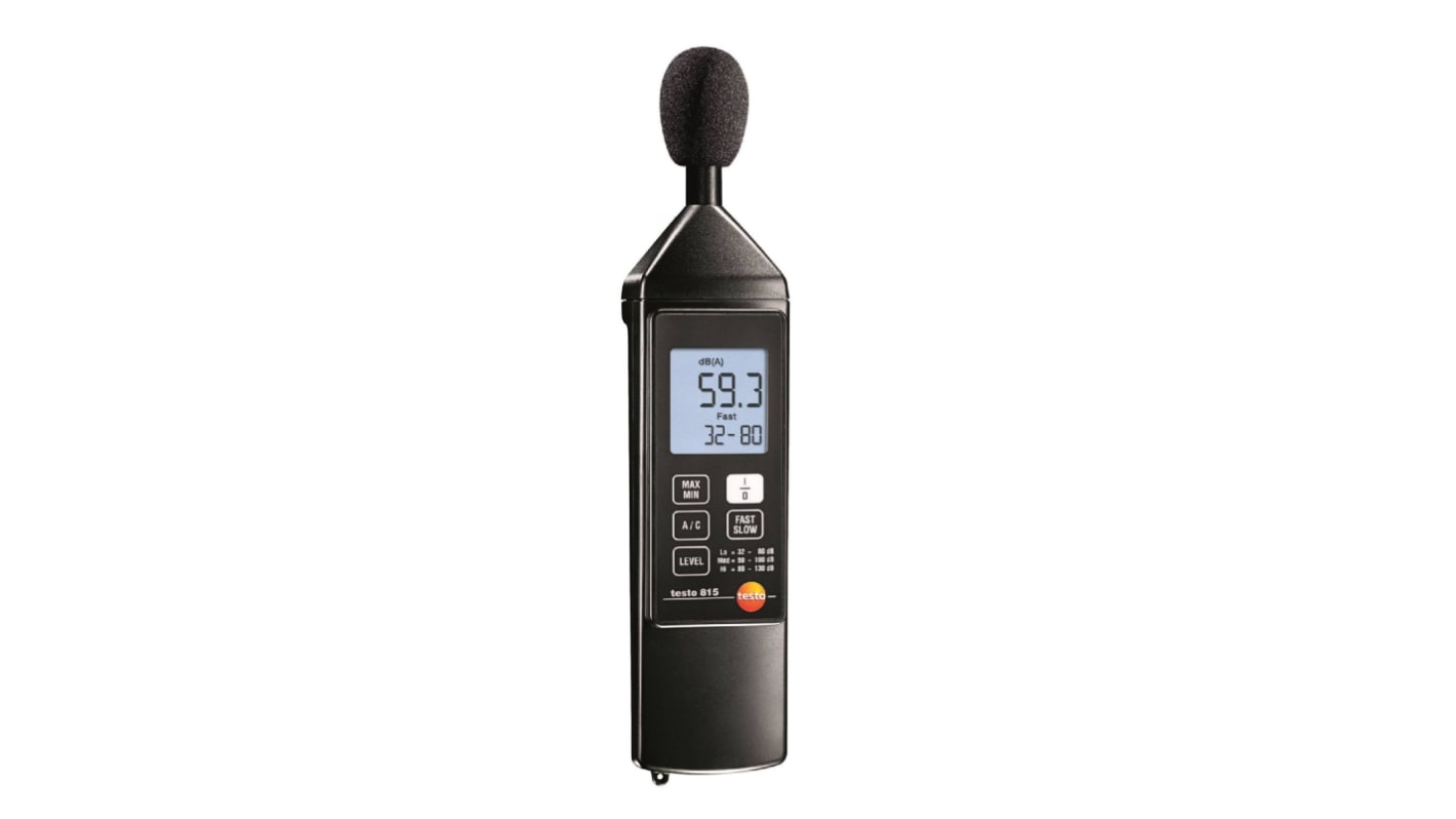 Testo 815 LCD Schallpegelmessgerät 32dB 130dB IEC 60651 Class 2 0,1 dB A, C