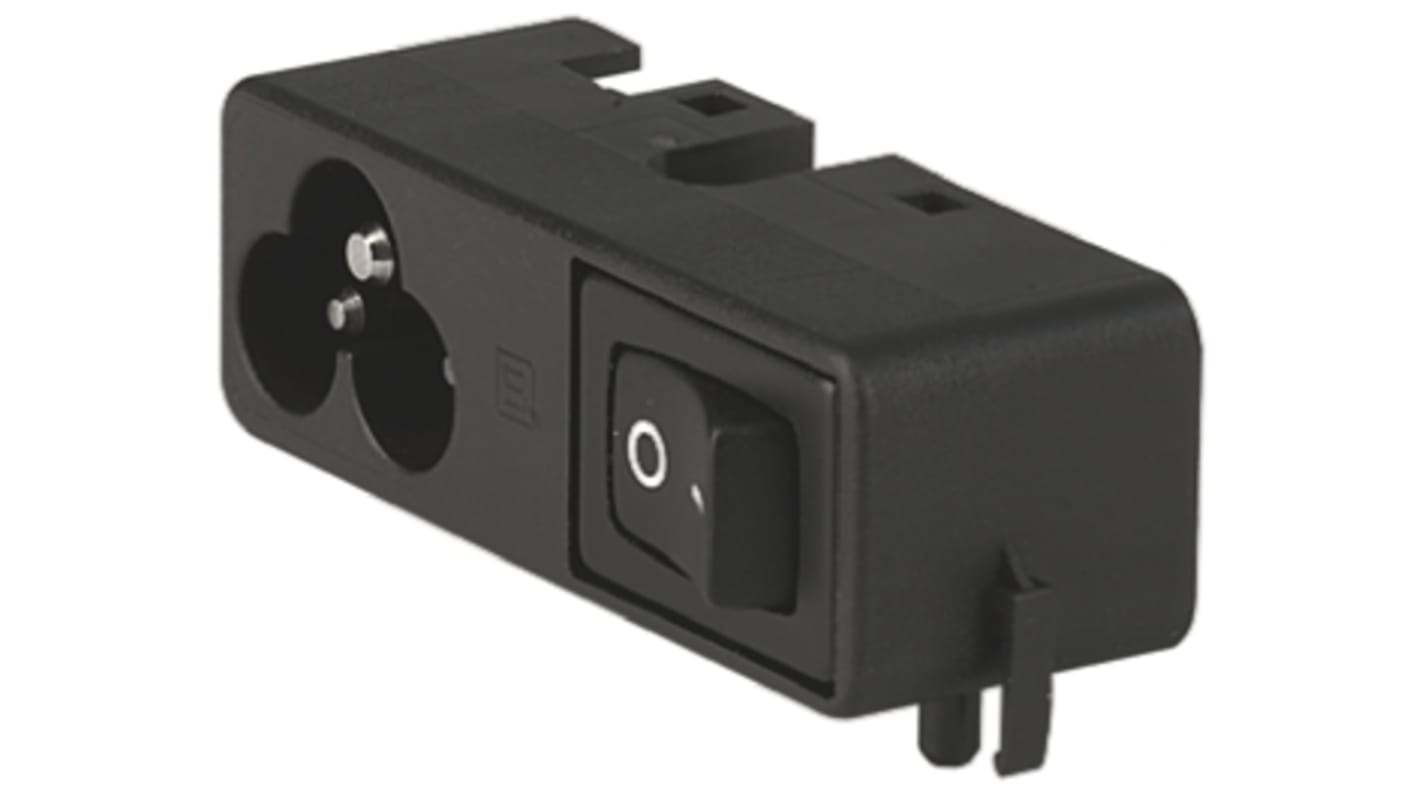 Schurter C6插头 IEC连接器, 面板安装, 250 V, 2.5A