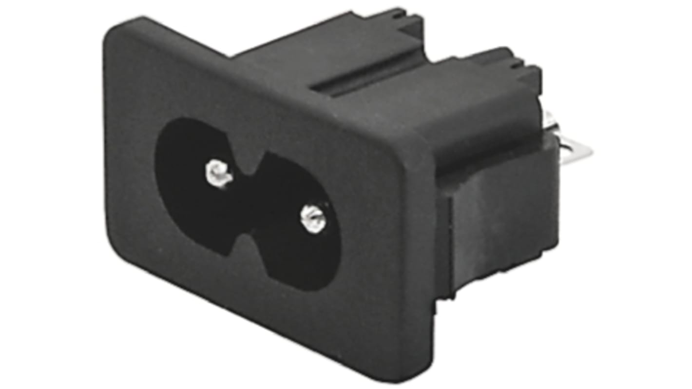 Schurter C8 Snap-In IEC Connector Male, 2.5A, 250 V