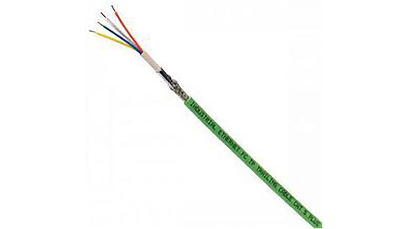 HARTINGHARTING RJ Industrial®, 100m Cat5, Green, SF/UTP Shielded, Unterminated PUR Sheath