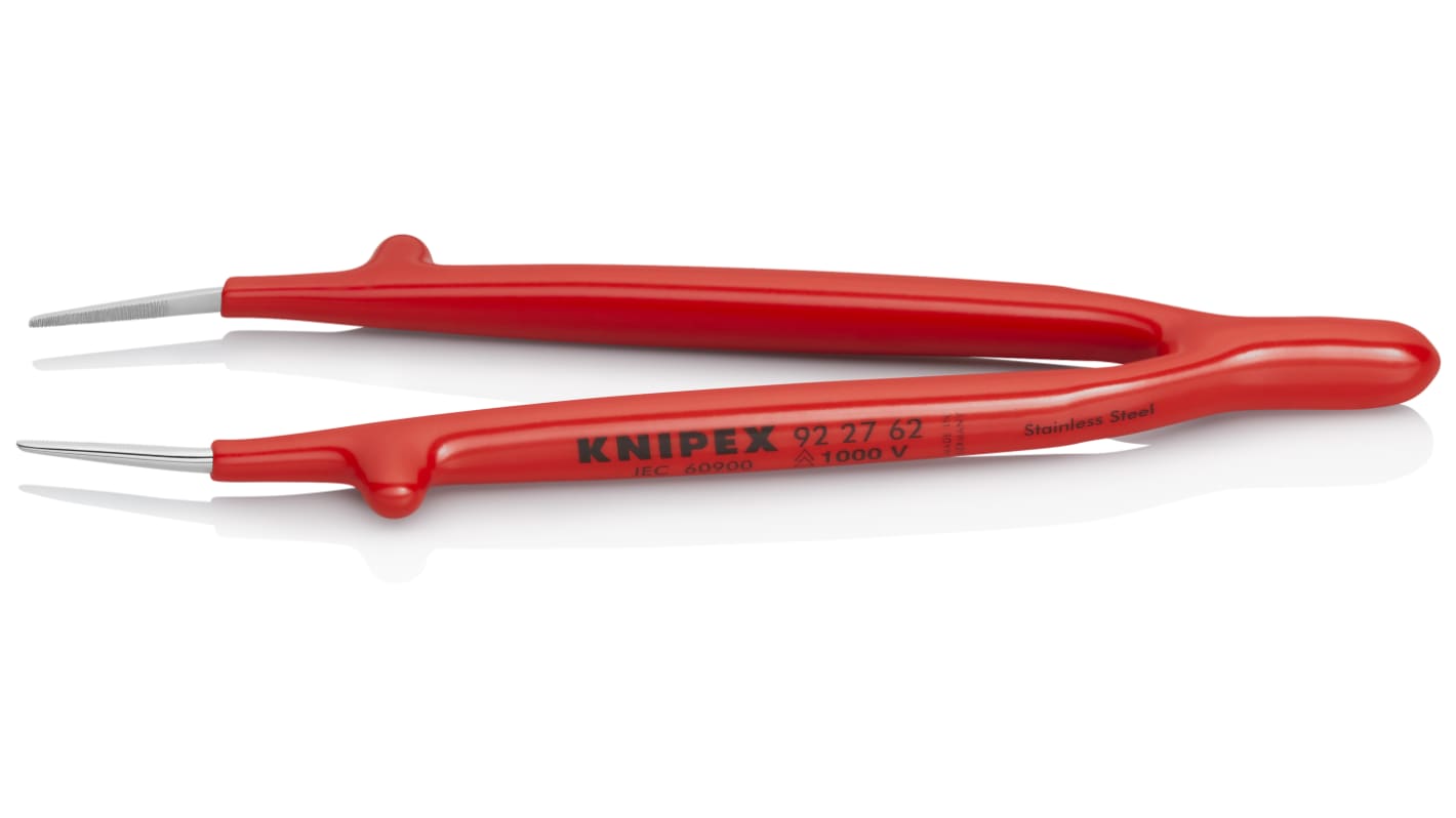 Pinzette Knipex in Acciaio nichelato, 150 mm , becco Liscia, anti-magnetiche, pezzi