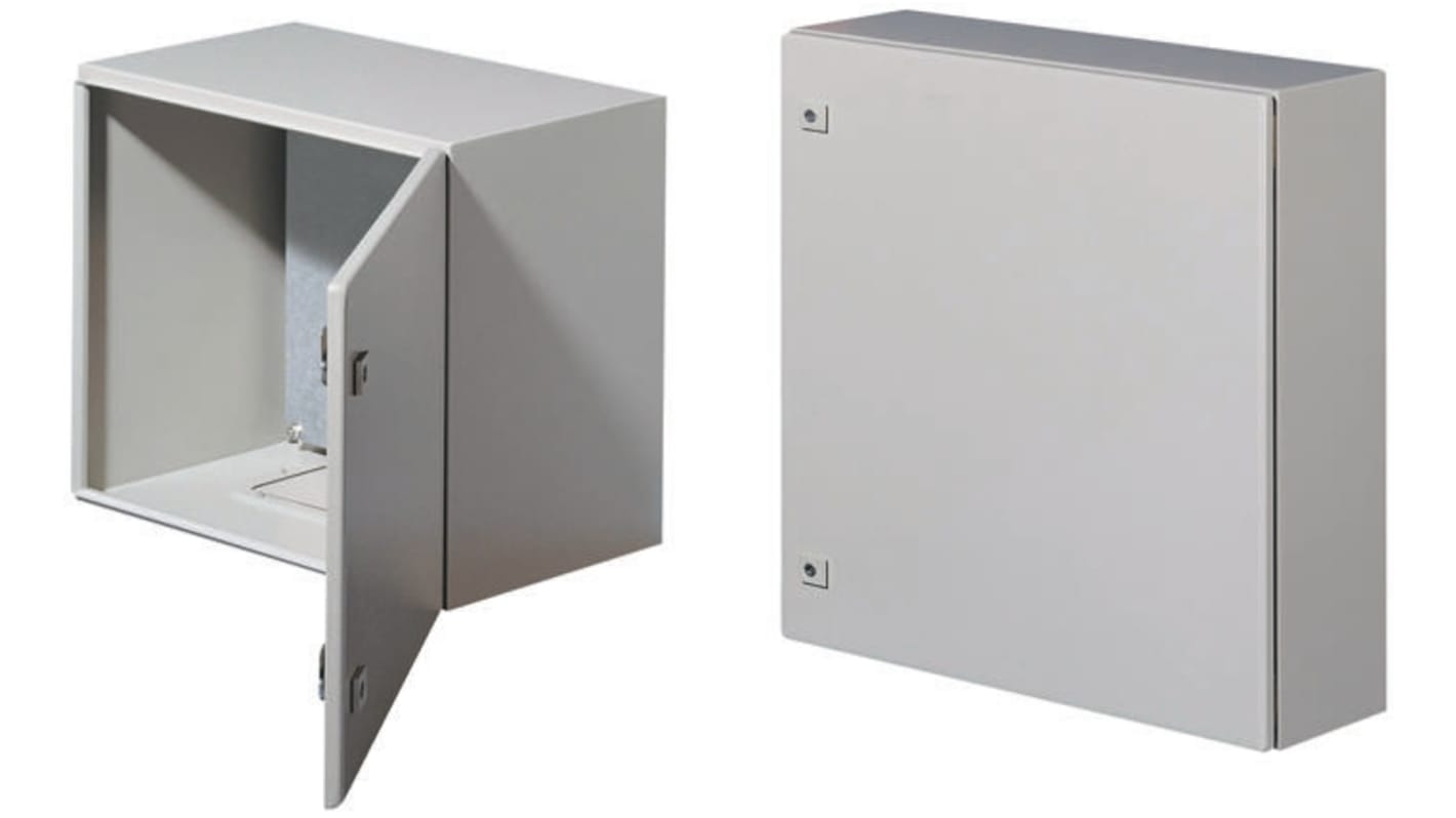 Caja de pared Rittal AE de Acero Gris, con placa de montaje, 380 x 380 x 210mm, IP66