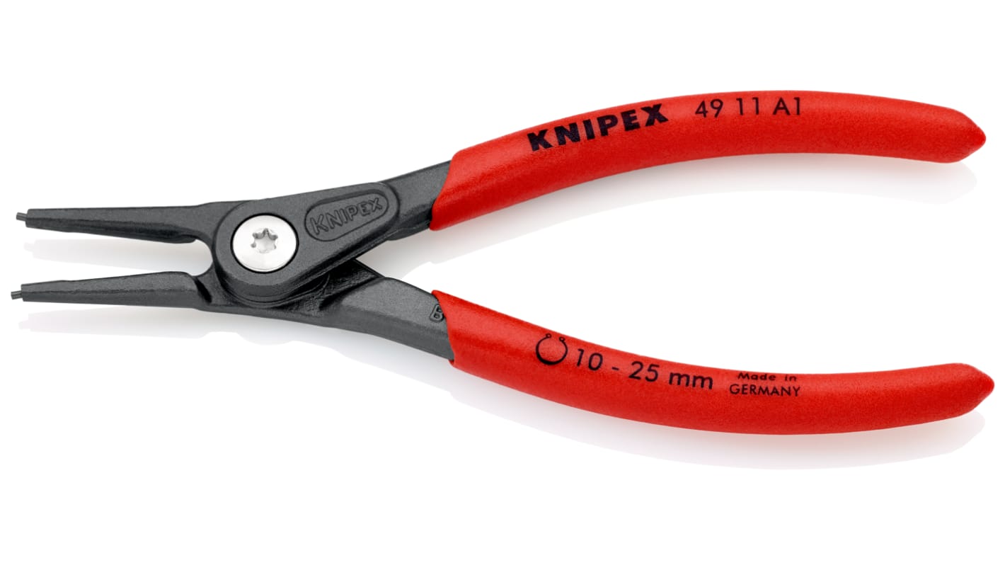 Knipex Circlip Pliers, 140 mm Overall, Straight Tip