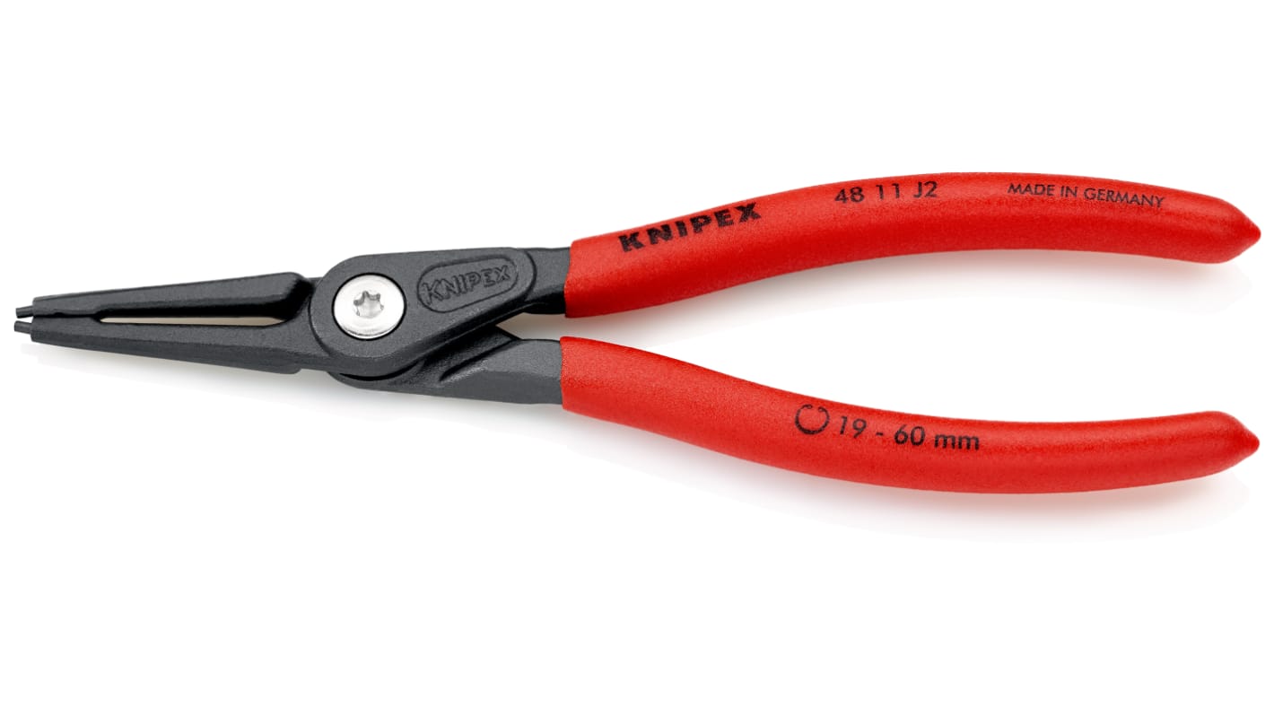 Knipex Circlip Pliers, 180 mm Overall, Straight Tip