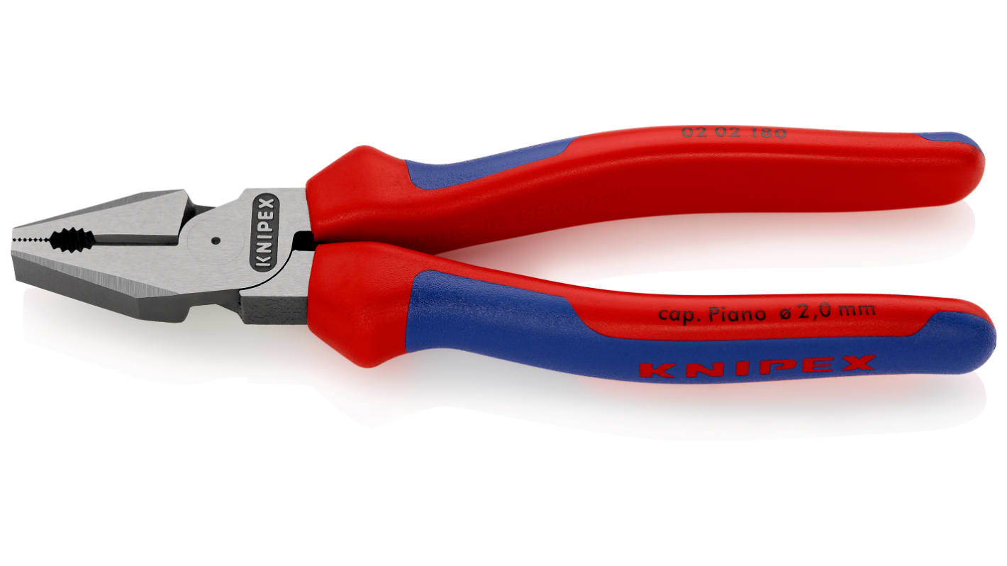 Knipex Combination Pliers, 180 mm Overall, Straight Tip