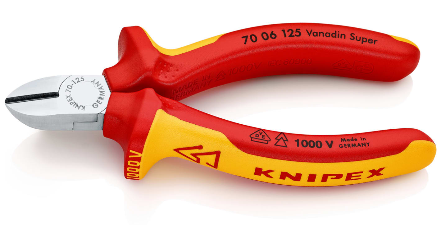 Knipex 70 06 125 VDE/1000V Insulated Side Cutters