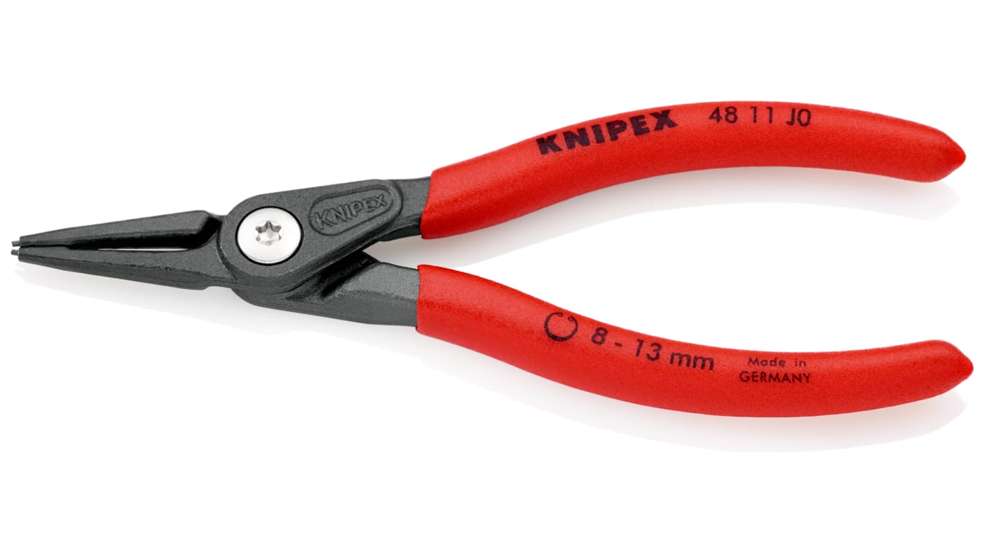 Knipex Circlip Pliers, 140 mm Overall, Straight Tip