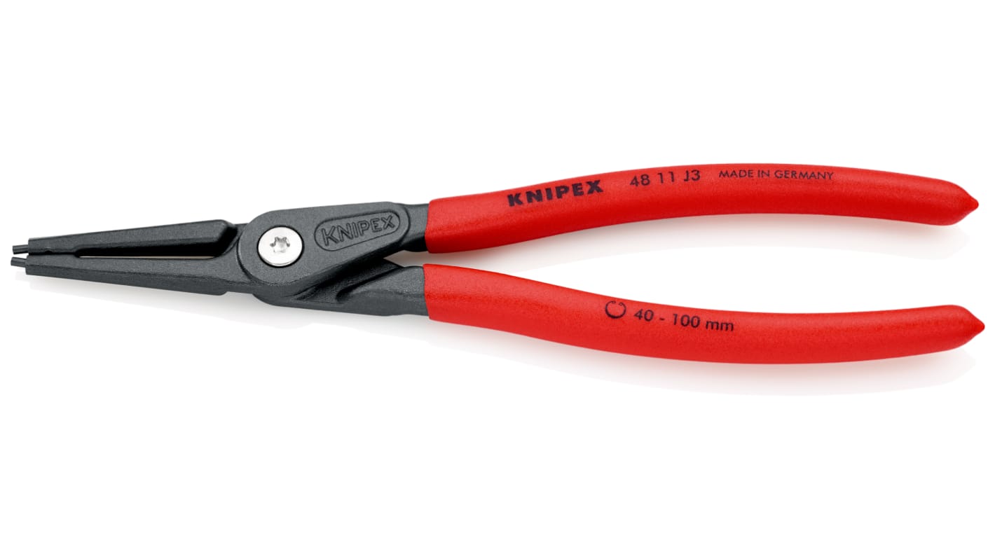 Pinze per anelli elastici Knipex in Acciaio al cromo-vanadio, lungh. 225 mm Ad angolo retto