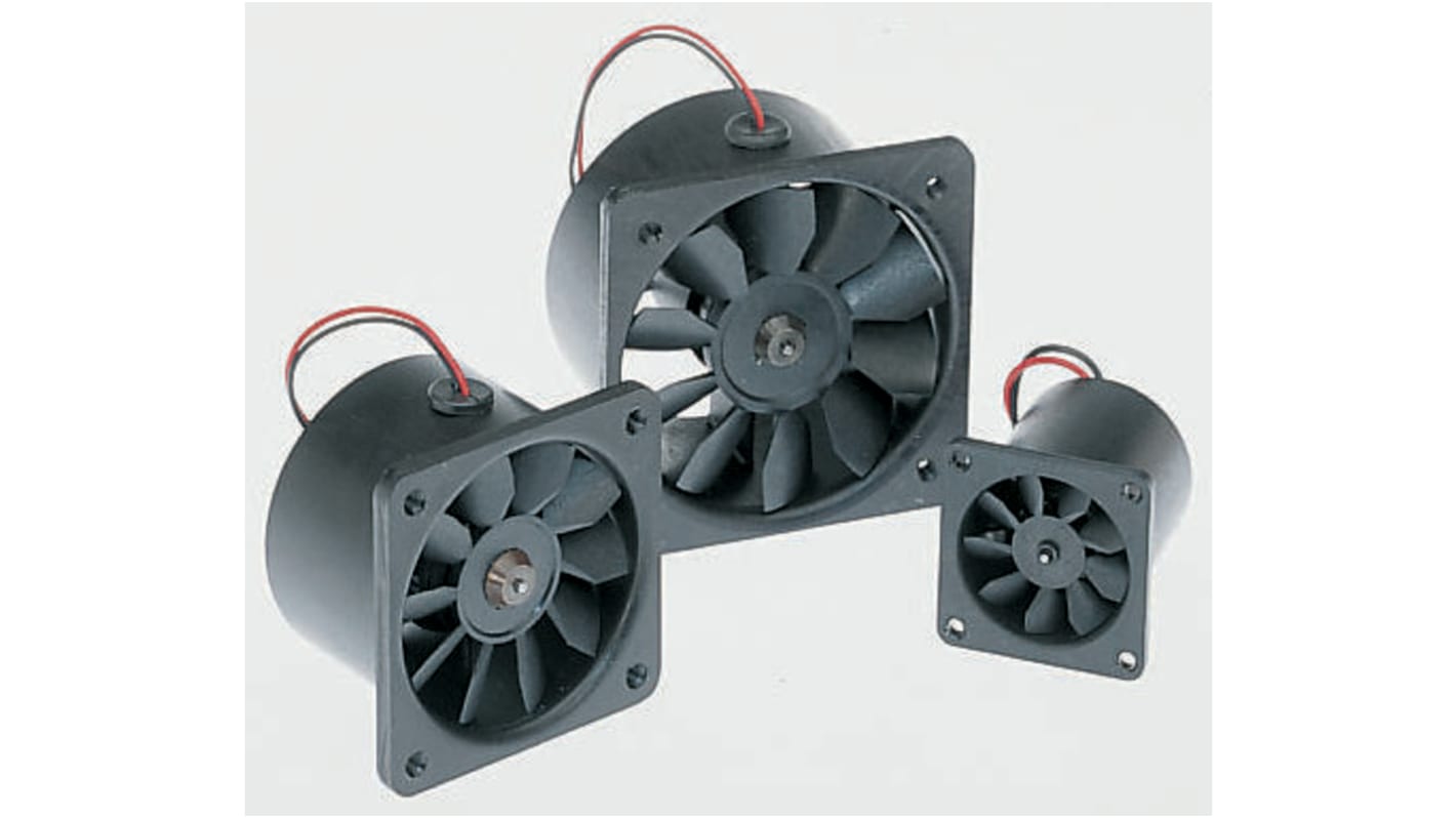 Micronel D340T Series Axial Fan, 12 V dc, DC Operation, 16.56m³/h, 960mW, 100mA Max, 40 x 40 x 36mm