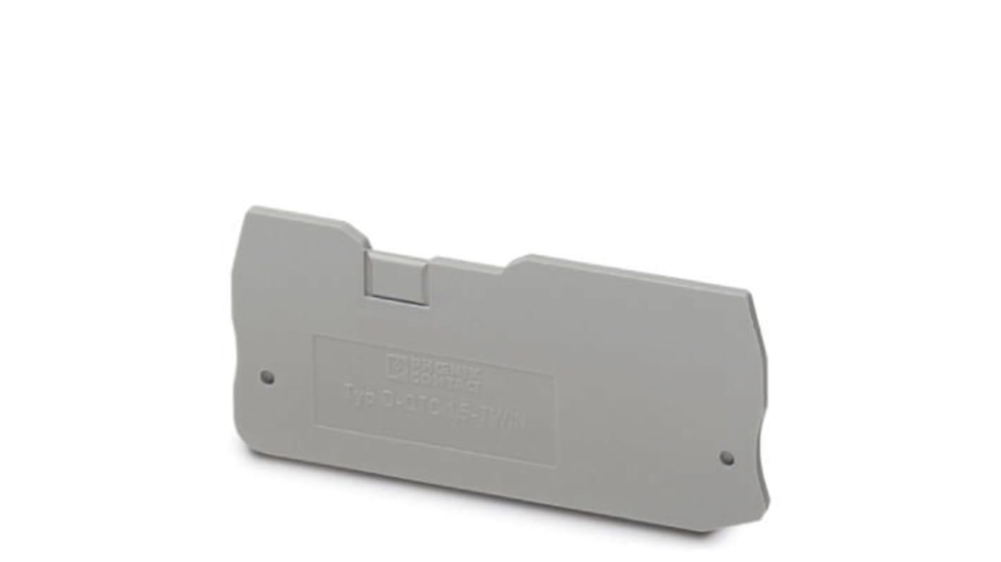 Phoenix Contact Clipline Series End Cover for Use with DIN Rail Terminal Blocks