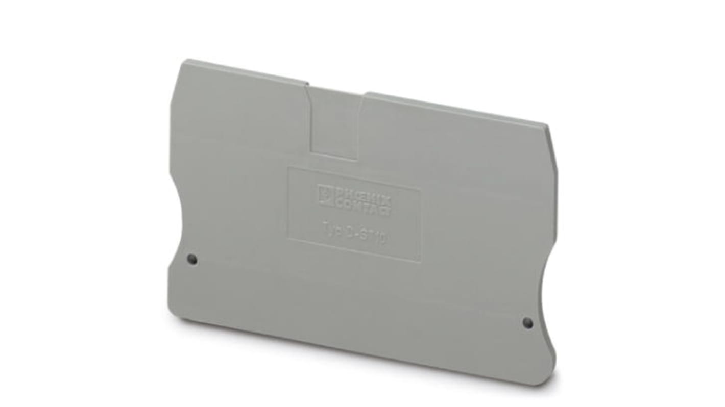 Phoenix Contact D-ST 10 Series End Cover for Use with DIN Rail Terminal Blocks