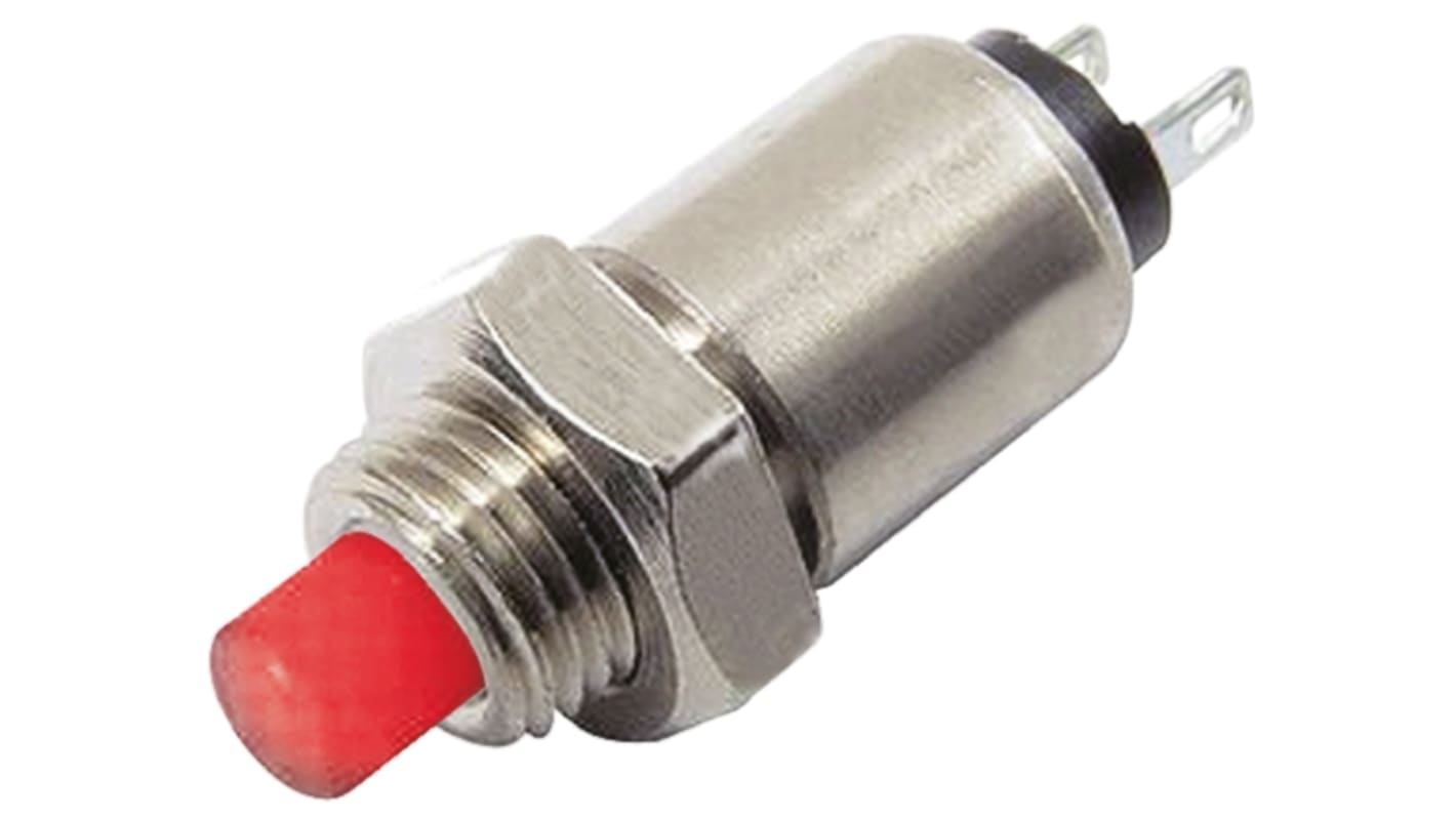 Marushin 押しボタンスイッチ, モーメンタリ, SPST, 500 mA @ 125 V ac パネルマウント