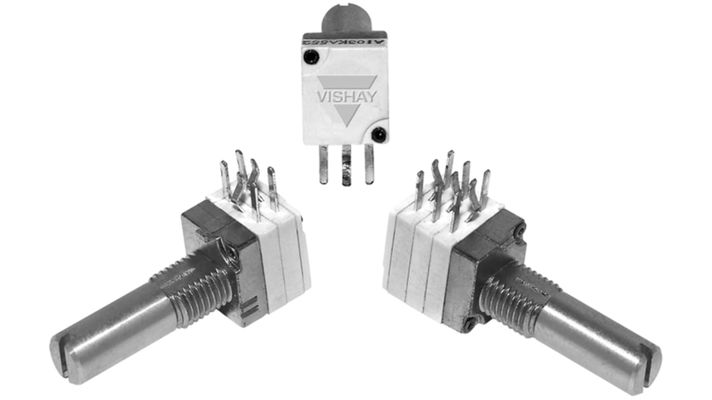 Vishay 50kΩ Rotary Potentiometer 1-Gang, Panel Mount (Through Hole), P9A1R100FISX1503MA