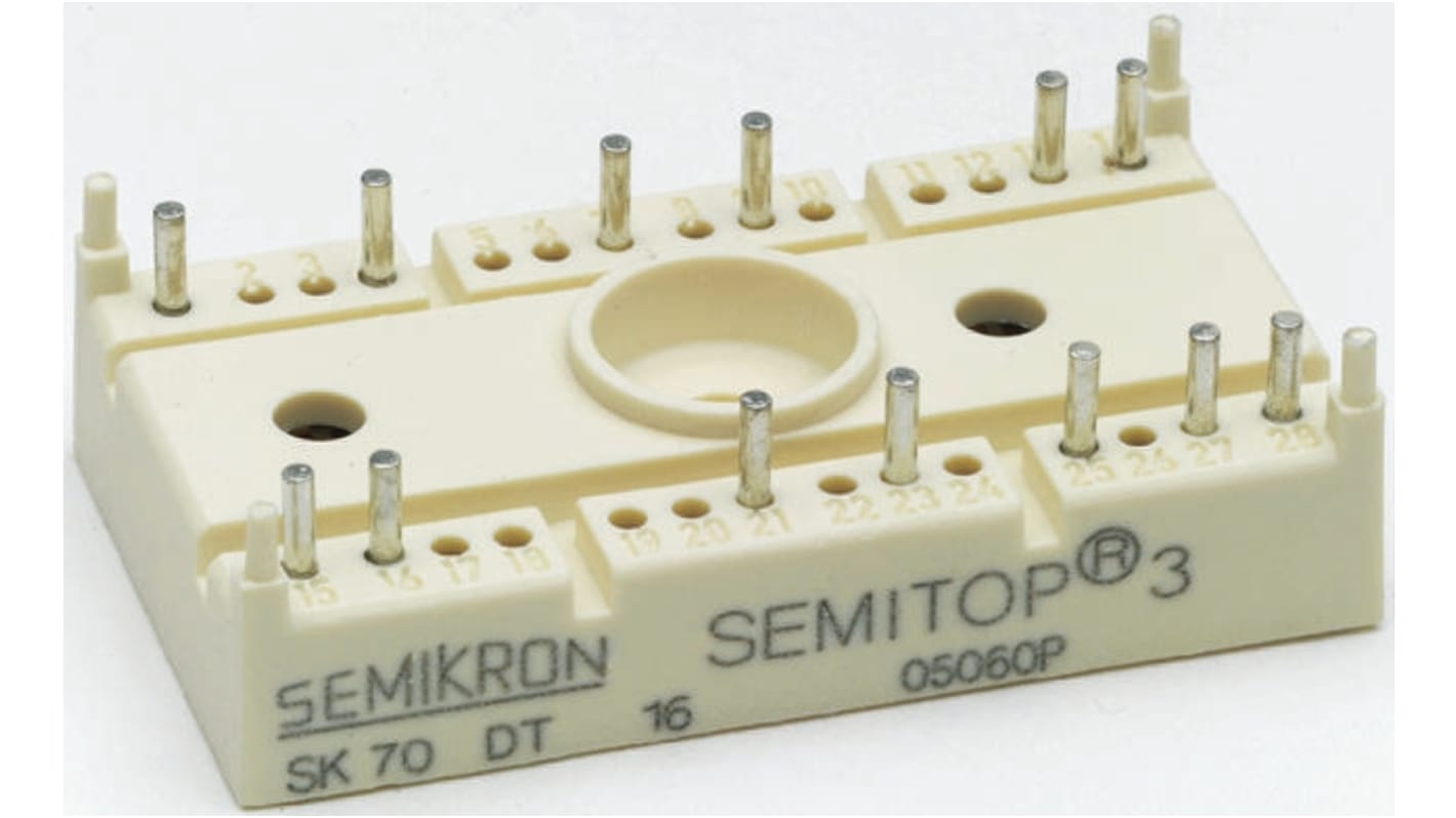 Modulo tiristore  SCR Semikron, SEMITOP3, 13 Pin, 68A, 1600V, Montaggio su circuito stampato