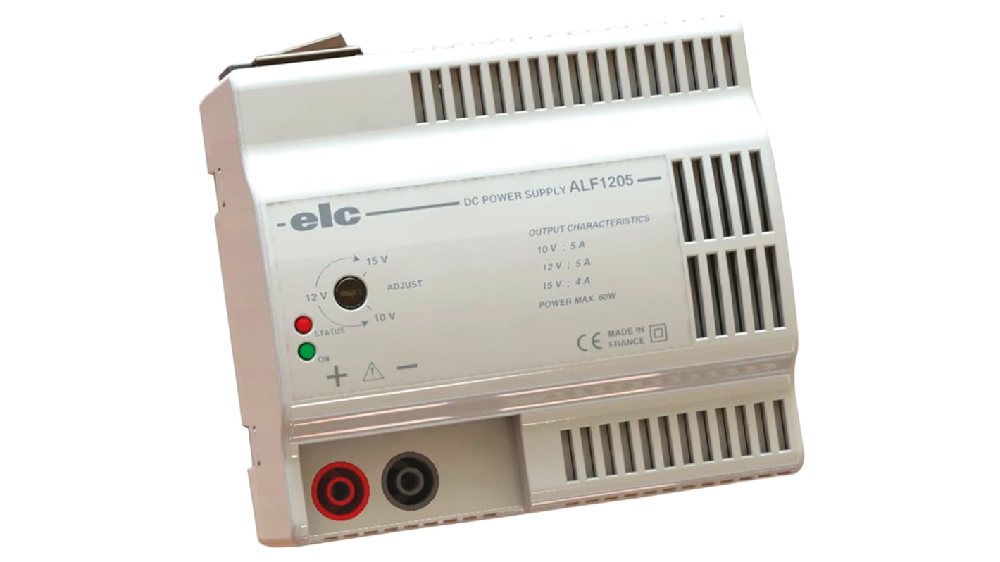 Fuente de alimentación ELC ALF1205, 1 salida, 10V, 5A, 60W