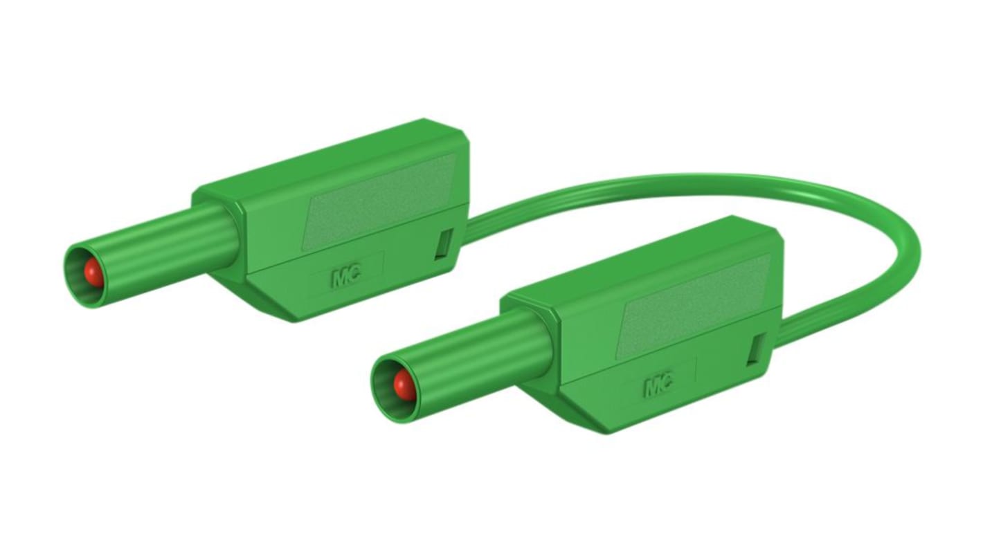 Staubli, 15A, 1 kV, Green, 1m Lead Length