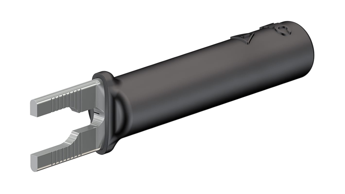 Staubli Insulated Crimp Spade Connector, Black