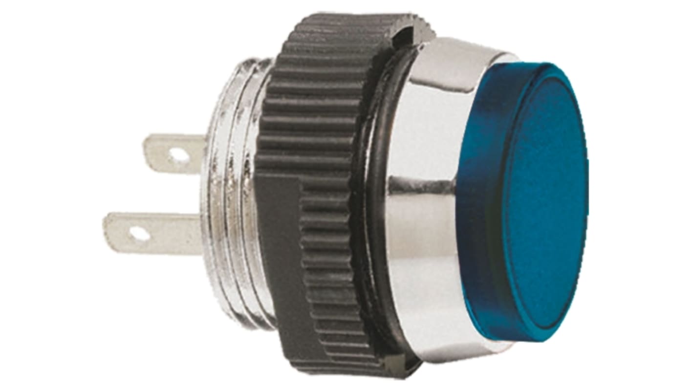Signal Construct Blue Panel Mount Indicator, 24 → 28V, 16mm Mounting Hole Size, IP67
