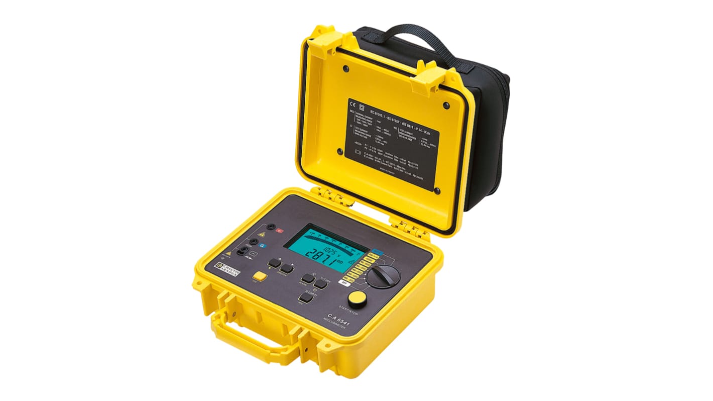 Chauvin Arnoux CA 6541 Insulation & Continuity Tester, 50V Min, 1000V Max, 4TΩ Max, CAT III 600V